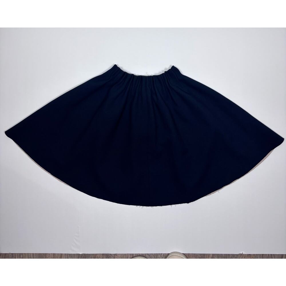 Zara Flared Skirt Elastic Waist Pleated Black- S - Picture 3 of 5
